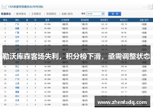 勒沃库森客场失利，积分榜下滑，亟需调整状态